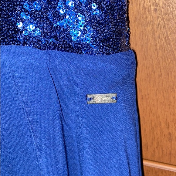 Guess Strapless Blue Sequin Dress π - Picture 3 of 7